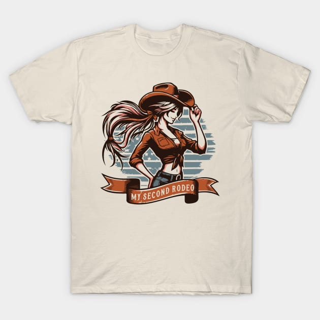 My Second Rodeo // Vintage Cowgirl Design T-Shirt by Trendsdk